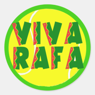 VIVA RAFA met Tennis Ball Ronde Sticker