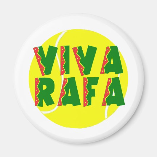 VIVA RAFA met tennisbal Magneet (Voorkant)