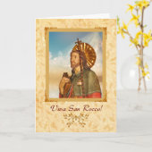 Viva San Rocco - Carte de voeux - Verse italien (Fleur jaune)