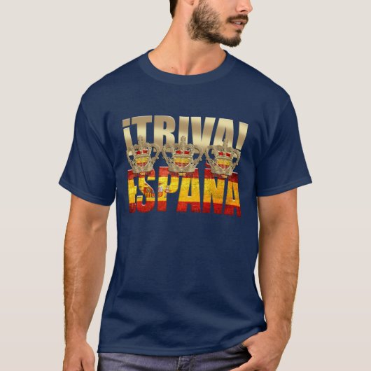 Viva Spain Tricampeones Triva España 2012 Azul T-shirt (Voorkant)