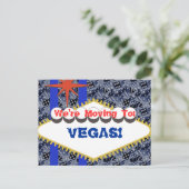 Viva Vegas. Aankondigingskaart (Staand voorkant)