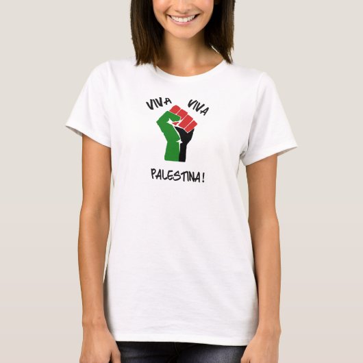 Viva Viva Palestina T-shirt (Voorkant)