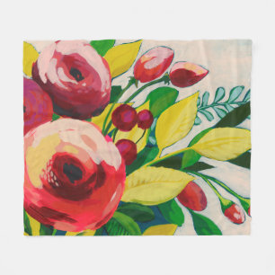 Vivacious Blooms Fleece Deken