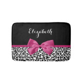 Vivacious Donkerroze lintlintafdruk met naam Badmat (Voorkant)