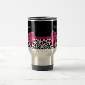 Vivacious Donkerroze lintlintafdruk met naam Reisbeker (Center)