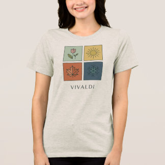Vivaldi Vier Seizoenen Minimalistische Muziekontwe Tri-Blend Shirt