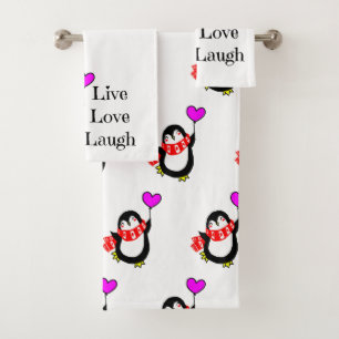 Vivant, amour, riez le pingouin heureux