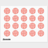 Vivant Coral Twinkle lumières LOVE Sticker (Feuille)