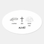 VIVANT ! Stickers ovale 20 par feuille (Devant)