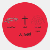 VIVANT ! Stickers ronds classiques 20 par feuille (Devant)