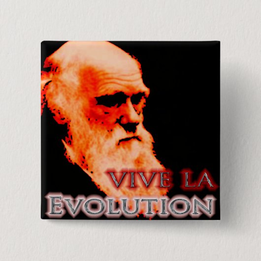 Vive La Evolution Redoux Vierkante Button 5,1 Cm (Voorkant)