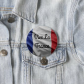 Vive La France Badge Ronde Button 7,6 Cm (In situ)