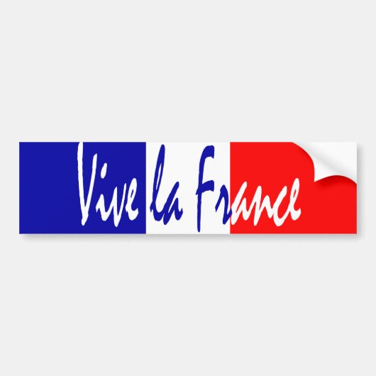 Vive La France - Bumpersticker van de Franse patri (Voorkant)