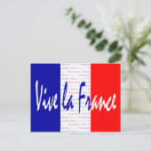 Vive La France Carte postale du drapeau français F (Debout devant)