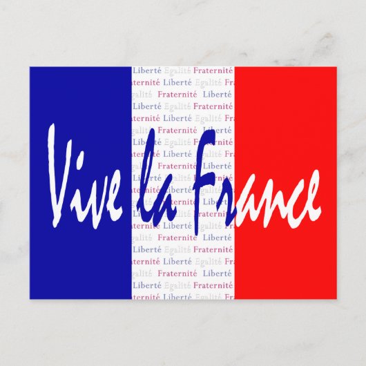 Vive La France Carte postale du drapeau français F (Devant)