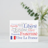 Vive La France Carte postale du drapeau français F (Debout devant)
