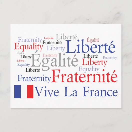 Vive La France Francofiel's Briefkaart (Voorkant)