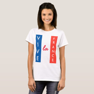 Vive La France Franse vlag T-shirt
