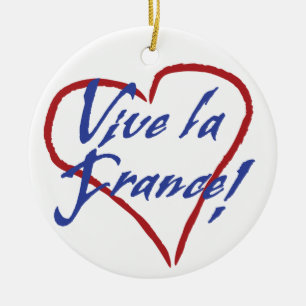 Vive la France kerstversiering Keramisch Ornament