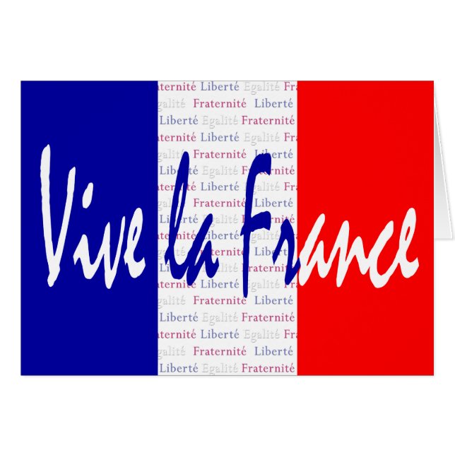 Vive la France - Liberté, Égalité, Fraternité (Voorkant Horizontaal)