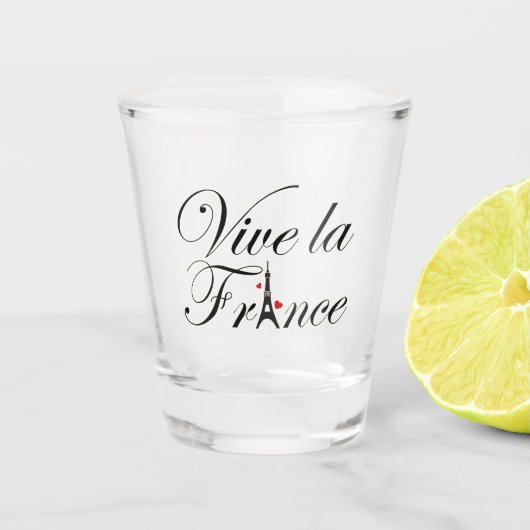 Vive la France - Long Live France Shot Glas (Voorkant)
