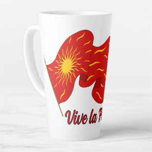 Vive la France! Rode Oriflamme met Zon Latte Mok