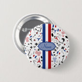 Vive la France Ronde Button 5,7 Cm (Voorkant /achterkant)