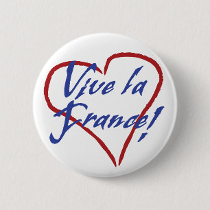 Vive la France Standaard Ronde Button