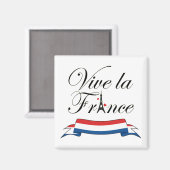 Vive la France Typografie Magneet (Voorkant / Achterkant)