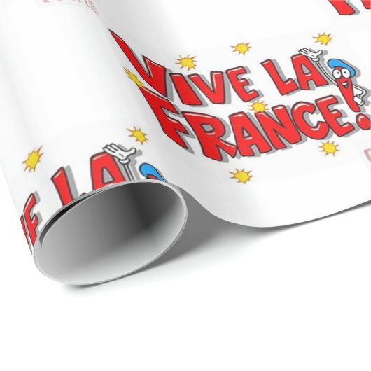 Vive la France Wrapping Paper Cadeaupapier (Rol Hoek)
