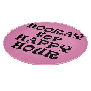 Vive la planche à découper en verre Happy Hour