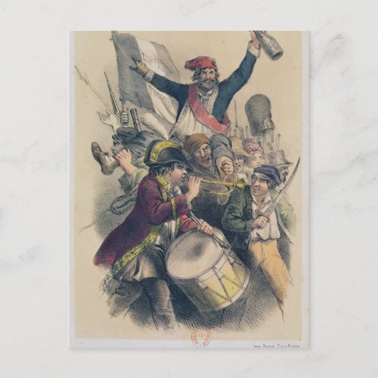 Vive la Republique, 1848 Briefkaart (Voorkant)