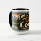Vive la tasse combo noir du cône (Devant gauche)