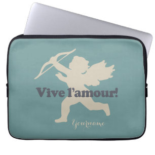Vive L'amour Cupid, aangepaste laptophoezen Laptop Sleeve