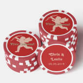 Vive L'amour Cupid aangepaste pokerchips (Opstapeling)
