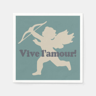 Vive L'amour Cupid paper napkins Servetten