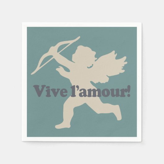 Vive L'amour Cupid paper napkins Servetten (Voorkant)