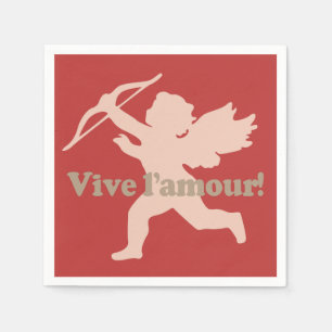Vive L'amour Cupid serviettes en papier