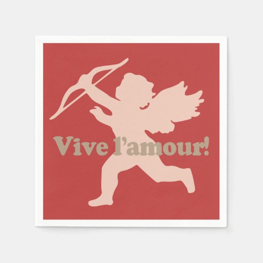 Vive L'amour Cupid serviettes en papier (Devant)