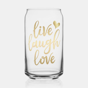 Vive Rire Amour Faux lettrage en or
