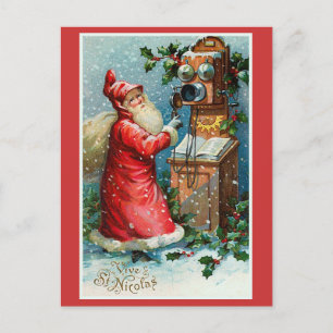 "Vive St. Nicolas"  Franse kerst Feestdagenkaart