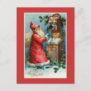 "Vive St. Nicolas"  Franse kerst Feestdagenkaart