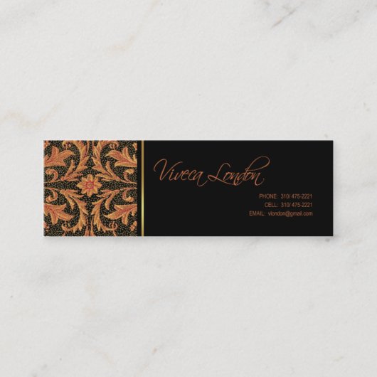 Viveca London Baroque Profile Card Mini Visitekaartje (Voorkant)