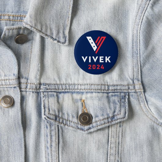 Vivek 2024 Ramaswamy president Ronde Button 5,7 Cm (In situ)