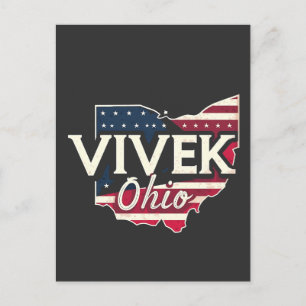 Vivek Ohio 2026 Gouverneur Republikeins Amerikaans Aankondigingskaart