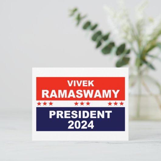 Vivek Ramaswamy President 2024 Briefkaart (Staand voorkant)