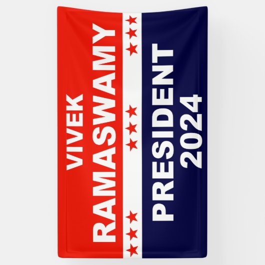 Vivek Ramaswamy President 2024 Spandoek (Verticaal)