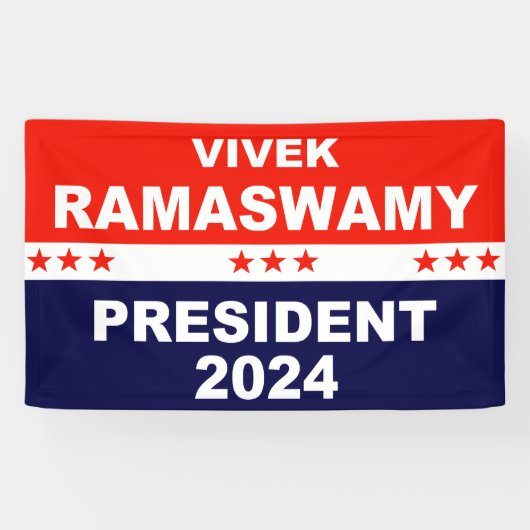 Vivek Ramaswamy President 2024 Spandoek (Horizontaal)