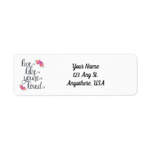 Vivent comme vous sont les étiquettes de adresse