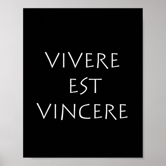 Vivere est vincere poster (Voorkant)